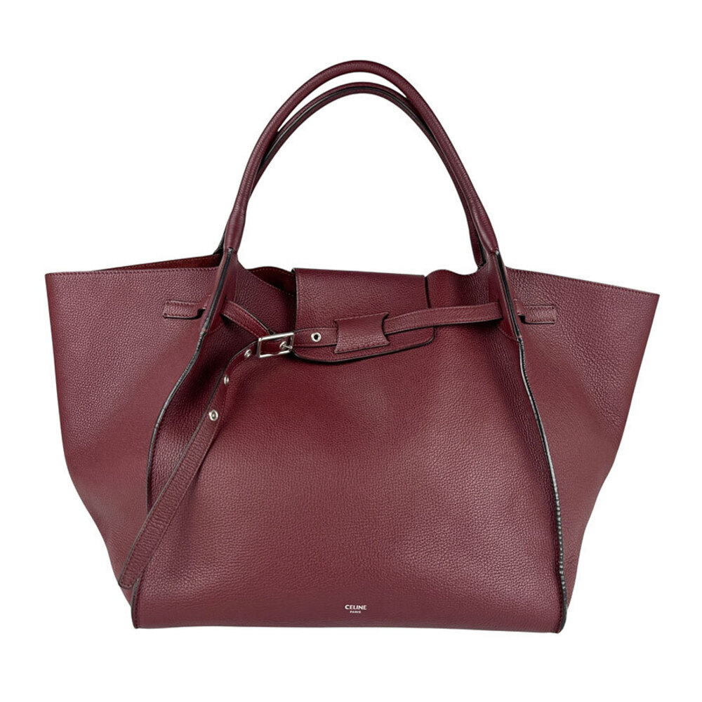 Celine Handbag Big Bag Leather Bordeaux Purple